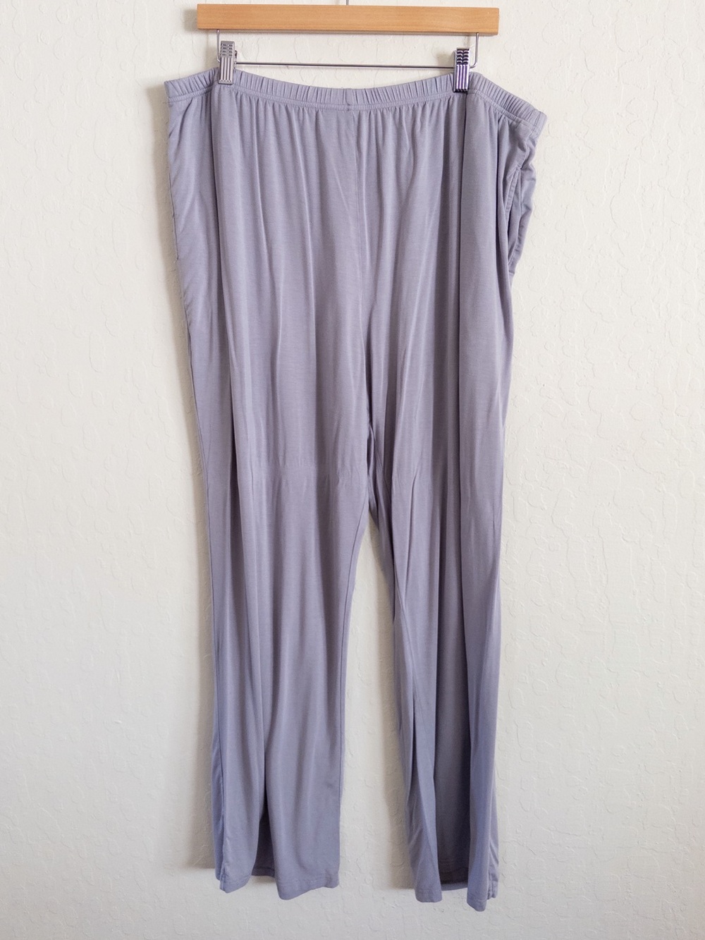 Latuza Bamboo Pull On Elastic Waist Straight Leg Lounge Pajama Pants XXL Gray
